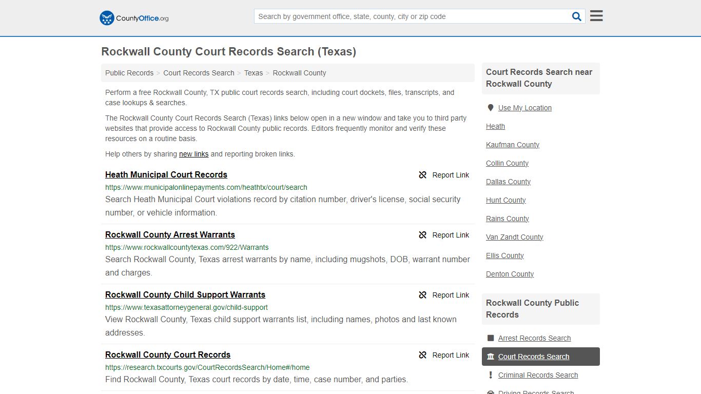 Rockwall County Court Records Search (Texas) - County Office